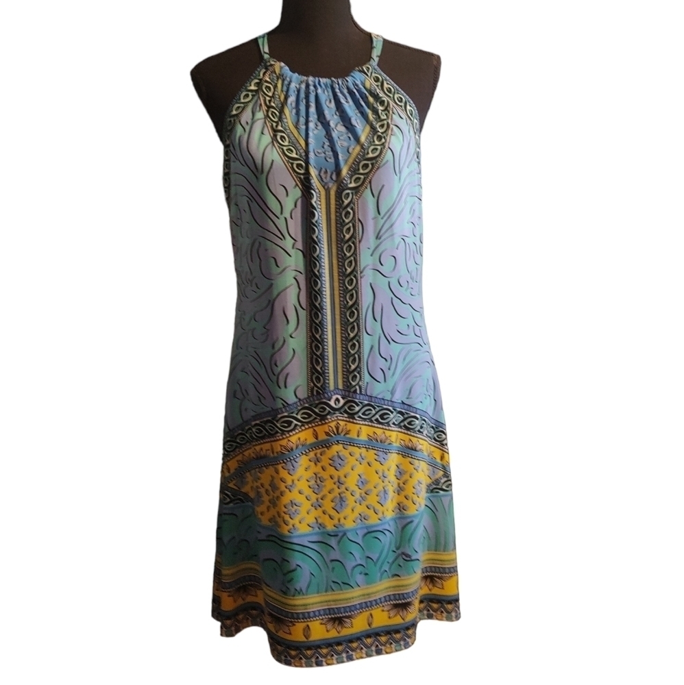 Hale Bob Sleeveless Lined Retro Style Midi Dress Sz.M